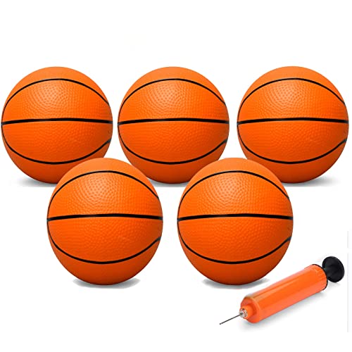 Mechaniker 16CM Mini Basketball für Indoor Mini Basketball Reifen, Kleiner Ersatz Soft Ball für aufblasbaren Pool Ball Reifen, Spiel Spiel Geschenk Pack für Kleinkind Kinder Erwachsene, Orange