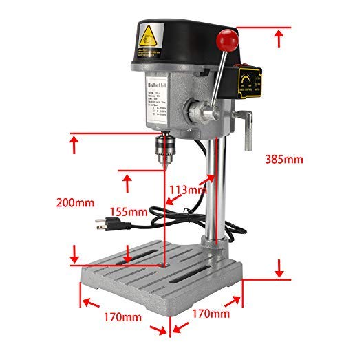HYDDNice 3 Speed Mini Drill Press Bench Small Benchtop Drill Press Mini Portable Drill Press