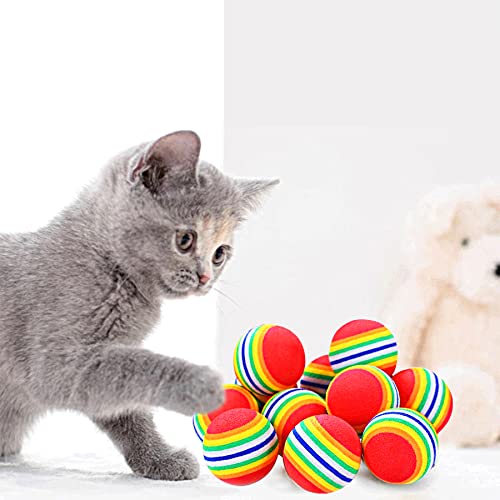Brinquedos de gato coloridos em massa PET SHOW Bolas de espuma EVA macias Bolas de arco-íris Brinque
