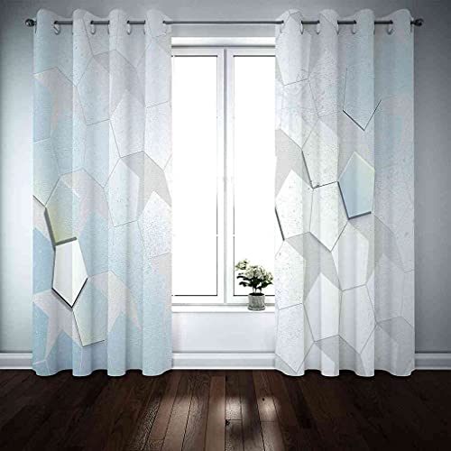 Rideau occultant isolant en polyester de qualité géométrique créatif - 4
