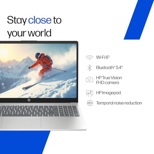 Image of HP 15 Laptop, Intel (14th Gen) Core 5 120U (24GB DDR5, 512GB SSD), Micro-Edge, Anti-Glare, 15.6'' /39.6cm, Win11, M365* Office24, Silver, 1.59kg, fd0262TU, FHD Camera, Backlit, Dual Speakers
