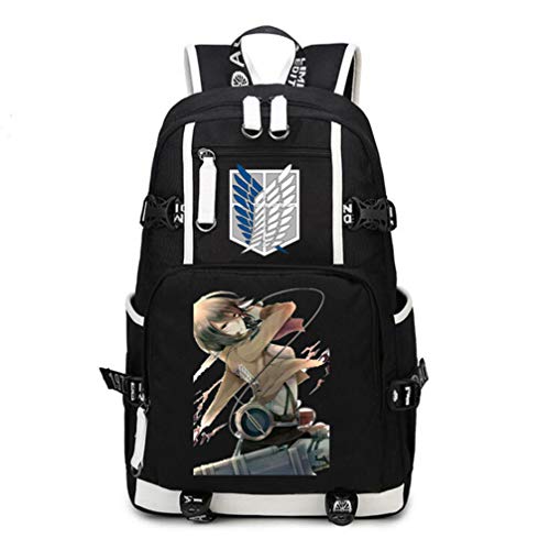 Bolsa de lona de gran capacidad y mochila de PU para portátil de la marca Attack Titan
