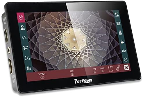 Portkeys LH5P II Camera Control Field Monitor |Touch Screen |Metal Frame |Bluetooth |2200 Nit |5.5″ |1920×1080, Control Function Compatible with Canon, Sony, Panasonic, BMPCC, ZCam and Gimbals