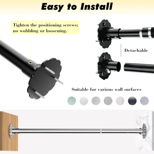Tringle penderie pour garde-robe étroite : la solution murale en acier réglable 55-75cm