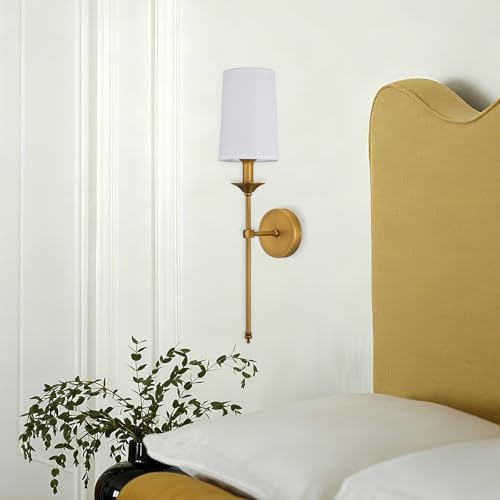 PASSICA DECOR Wall Sconce Set of 2 Hardwired Vintage Antique Brass Sconce Candle Wall Light for Bedroom Living Room Vanity Farmhouse Bathroom Hallway by PASSICA DECOR - Used condition - Image 9