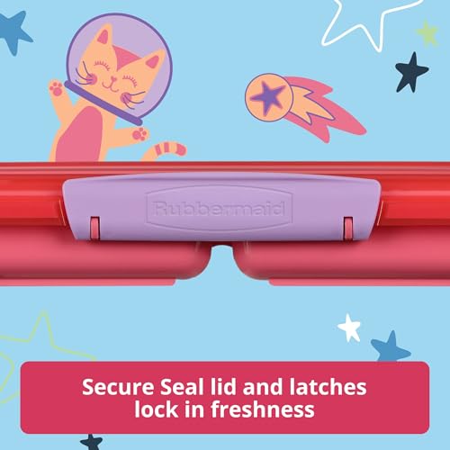 Rubbermaid Pack & Go Space Kitty Popsicle Pink Lunch Set 3-Pack, Bento Cube, Snack Container, Sandwich Box, Food Storage Containers, Plastic Containers for Food by Rubbermaid - Used condition - Image 7
