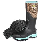 DRYCODE Rubber Boots for Women with Steel Shank, 6mm Neoprene Warm Waterproof Rain Boots, Outdoor Mu