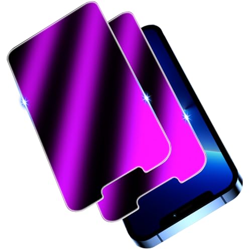 Verre trempé iPhone 13 Pro violet anti-espion idéal pour les transports
