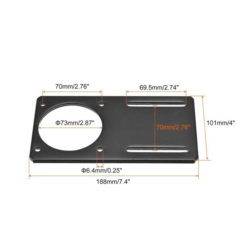 Tool parts Motor Bracket 188x101mm Black for NEMA 34 Stepper Motor With Screws