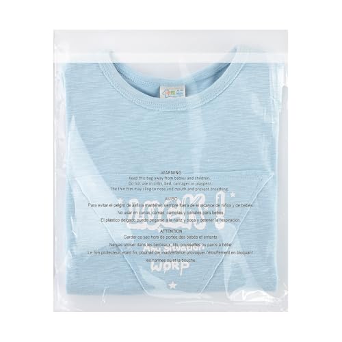 8" x 10" (500 Count) Self Seal Clear Poly Bags with Suffocation Warning for Packaging, Shipping, Clothing, Shirts & FBA - Resealable Adhesive 8" x 10" 500 Pack