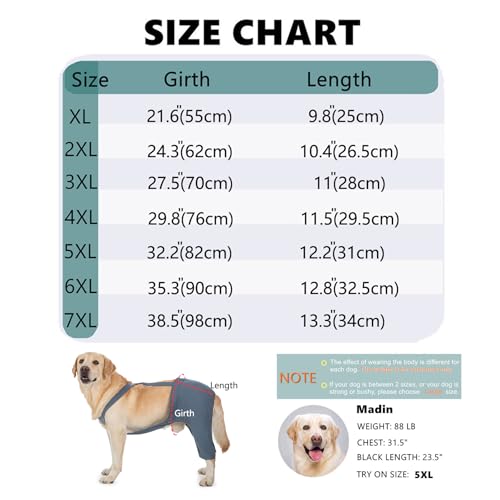 Image of Dog Hind Leg Recovery Sleeve for ACL TPLO After Surgery, Cotton Dog Recovery Pants Prevent Wounds Licking(Navy Blue,5X-Large)