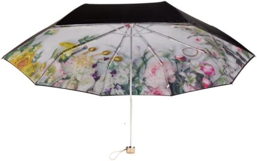 Windproof Umbrella Strong Umbrellas Floral Golf Umbrella Automatic Open Stick Umbrella Wooden Hook Handle Windproof Large Cane Umbrella Umbrellas for Rain (Size : 26CM)