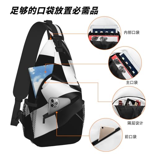 Bolso tipo bandolera negro para senderismo y viaje miniatura 6
