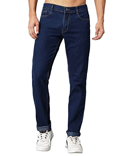 Image of STUDIO NEXX Men's Regular Fit Jeans|Stretchable Mid Rise Denim |Contrast Detailed Stitch