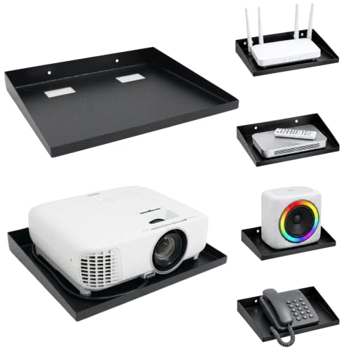 Image of 12 inchx10 inch Projector Wall Mount Stand - Multipurpose Metal Setup Box Stand