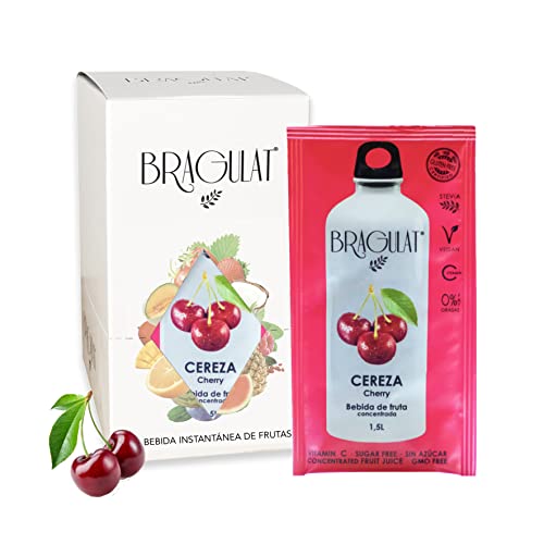 Bragulat Zumo Bebidas Y Refrescos Instantáneas En Polvo Concentrado De Frutas, Cereza - 15 Sobres