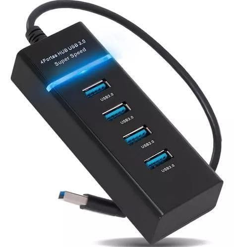 USB 3.0 SuperSpeed 4-Port Hub with LED Indicator, Black | SuperSpeed Data Transfer, Plug and Play, Blue LED Light, Compact Design, Wide Compatibility-image-39