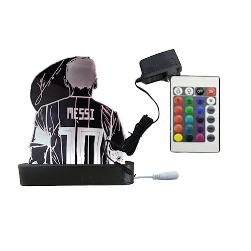 Lámpara De Messi De Acrílico Rgb Con Control