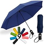 Parapluie Pliant I Ouverture/fermeture automatiques I Résistant au vent, imperméable, compact I Parapluie de voyage léger avec poignée antidérapante I Pour hommes et femmes I Drytogo