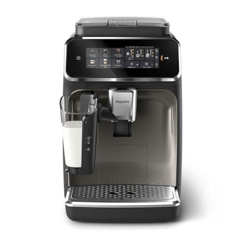 PHILIPS 3300 Series Fully Automatic Espresso Machine - LatteGo Milk System, 5 Coffee Varieties, Intuitive Touch Display, SilentBrew, 100% Ceramic Grinder, AquaClean Filter, Glossy Black (EP3347/90) by PHILIPS - Used condition - Image 5