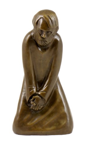 Moderne Kunst Skulptur - Bronzefigur - Der Zweifler (1931) - signiert - Ernst Barlach Figur - Güstrow - Bildhauer Cover