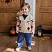 Giraropa Toddler Baby Girl Clothes Knit Sweater Jacket Button Pullover Sweatshirt Long Sleeve Coat Warm Fall Winter Outfits (Beige Cherry, 3-4 Years)
