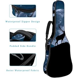 Housse de guitare en tissu Oxford imperméable avec bandoulière réglable Motif renne à la lune - Les Beatles, Paul McCartney, John Lennon, RIngo Starr, George Harrison Housse de guitare en tissu Oxford imperméable avec bandoulière réglable Motif renne à la lune – Image 4