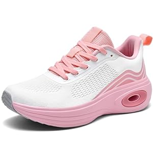 Wondamo Women’s Walking Running Shoes Cushioning Lightweight Athletic Shoes Comfortable Supportive Non Slip Tennis Gym Workout Trainning Sneakers