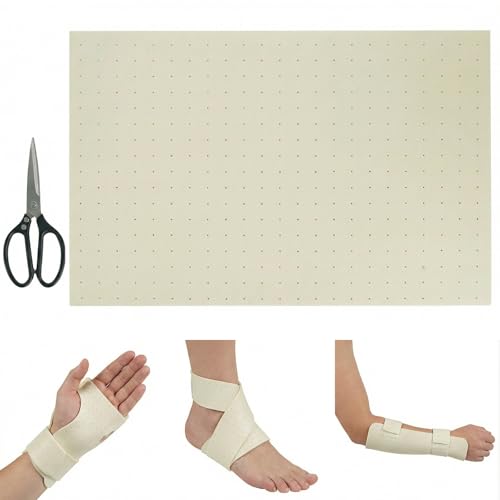 Image of 1 Pcs Splinting Thermoplastic Material Sheet 1 /8 inch x 18 inch x 24 inchLarge Beige Splinting Material 1% Perforated Single Sheet for Experienced Splinters Brace Novice Foot Finger Wrist Elbow