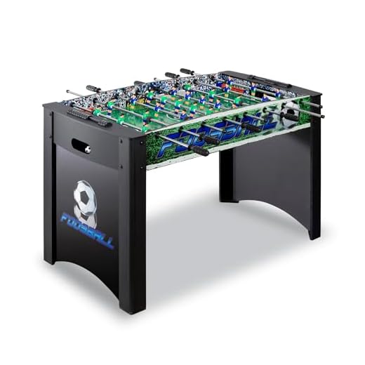 Hathaway Playoff 4’ Foosball Table, Soccer Game for Kids and Adults with Ergonomic Handles, Analog Scoring and Leg Levelers