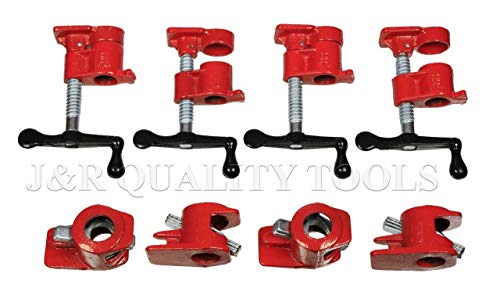 3/4" Wood Gluing Pipe Clamp Set Heavy Duty PRO Woodworking Cast Iron New