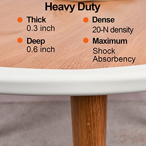 Image of Baby Proofing Edge and Corner Guards, 16.4 ft + 4 Corners, White | NBR Foam, 3M Adhesive, Cut-to-Fit Edge Roll, 4 Corner Guards, Furniture Edge Protection