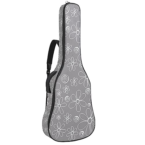 Housse pour guitare acoustique – Motif floral tendance – Bleu Grand étui pour guitare compatible avec la plupart des tailles de guitare, Multicolore 4., 42.9×16.9×4.7 in, Motif imprimé tendance - Les Beatles, Paul McCartney, John Lennon, RIngo Starr, George Harrison Housse pour guitare acoustique – Motif floral tendance – Bleu Grand étui pour guitare compatible avec la plupart des tailles de guitare, Multicolore 4., 42.9x16.9x4.7 in, Motif imprimé tendance