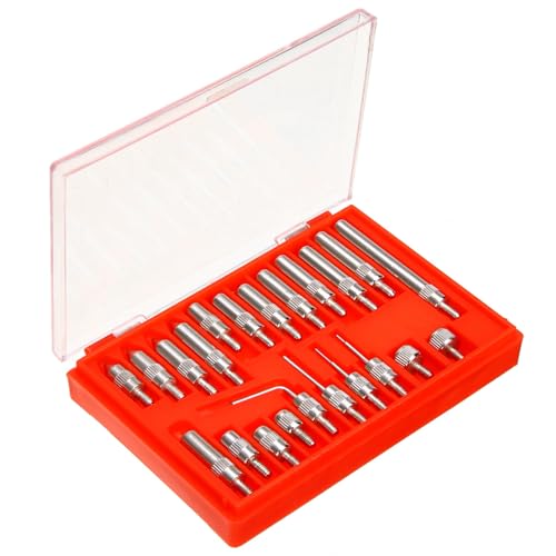 SEIWEI 22 Pcs Digital Dial Indicators Tips Set, Steel Probe Test End Tip Indicator Accessory with Storage Box