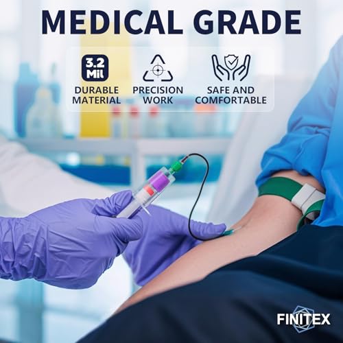 FINITEX Nitrile Disposable Gloves Medical Exam Gloves - 100/1000 PCS Latex-free Examination Purple Chemo Food Glove