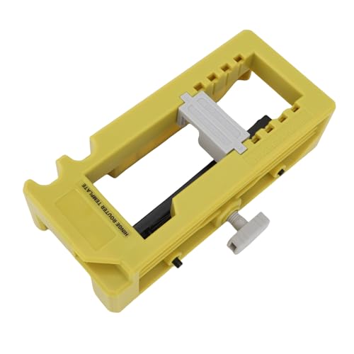 Oytrui Türscharniervorrichtung aus Kunststoff mit eingebautem Tiefenmesser, tragbare Oberfräsen-Schablone für Baustellenfräse