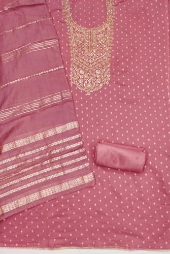 Image of LATEST DRESS MATERIAL FOR WOMEN FEBRIC TYP CHANDERI SILK