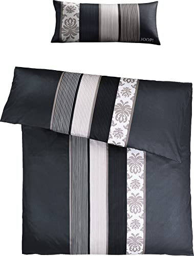 Joop! Bettwäsche Ornament Stripe Mako-Satin schwarz Größe 135x200 cm...