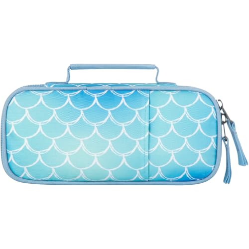 Image of Choco Mocha Mermaid Pencil Case for Girls, Soft Pencil Case Kids Pencils Pouch for Kindergarten Girls, Blue