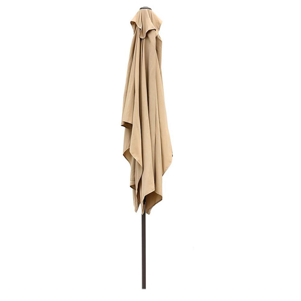 Parasol tarasowy balkon parasol przeciwsłoneczny | prostokątny Parasol/korba ręczna/przechylny, do ogrodu/plaży/rynku/stolik kawowy/basen-bez podstawy good