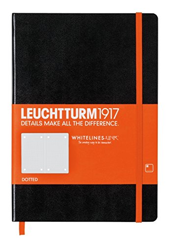 Leuchtturm1917 Whitelines Link Black Color Notebook - Dotted Pages