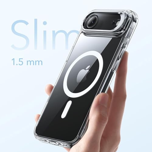 Image of Kratos Transparent Clear Case Cover Compatible with iPhone 17 Air - Anti-Yellowing, Wireless Magnetic Charging Case with Raised Edge Camera & Screen Protection, Shock-Resistant Design