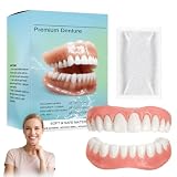 DUSPAK 1 Set Dentiera provvisoria per mangiare,Denti finti da applicare da soli,realistico e naturale,Includi il ciuccio