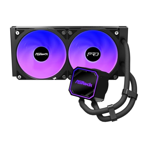 Refrigeración líquida CPU ASRock Pro 240 ARGB Black AIO Wasserkühler 240mm 2