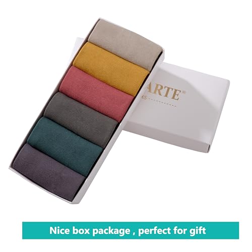 Image of MAGIARTE Womens Mini Crew Cotton Socks,6 Pairs