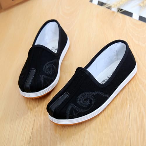 Kid Old Beijing Kung Fu Cloth Shoes Flats Embroidery Rubber Sole Chinese Traditional Unisex2