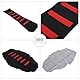 Anxin Universal Motorrad Greifer Sitzbezug Gummi Soft Skin Covers Fit for Most of Dirt Bike Sie SX CRF KXF RM YZ YZF KLX 125 250 150 200 250 350 450 Dirt Pit Bike Off Road Rot