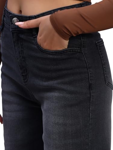 Image of Amazon Brand - INKAST Women High Rise Wide Leg Full Length Cotton Poly Lycra Jeans | Casual Denim Wear