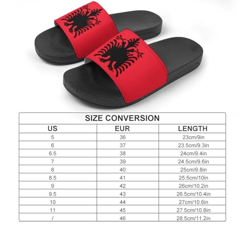 Vintage Albania Albanian Ea-gles Flag Shower Slippers for Women Men Casual Non-Slip Slide Sandals Beach Bathroom Shoes2