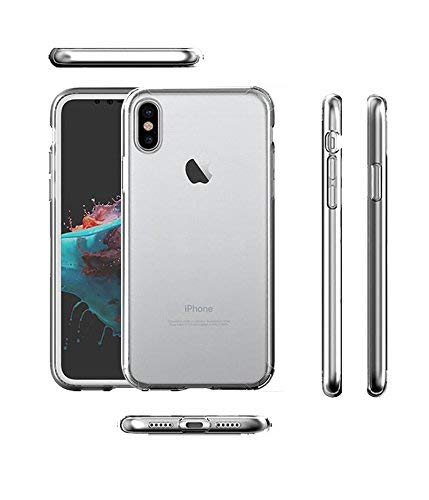 UESWILLCrystal Clear Compatible with iPhone X TPU Protective Case Cover